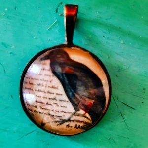 "Quote the Raven , Nevermore" pendant
